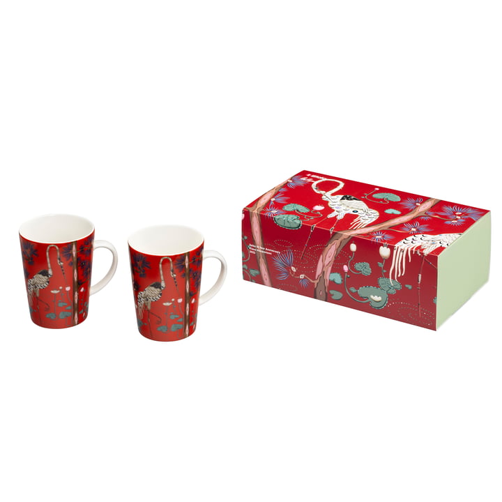 Iittala - Taika Gobelet avec anse 0.4 l Emballage cadeau pour l'édition anniversaire, rouge (set de 2)
