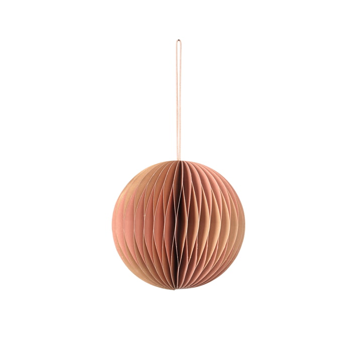 Broste-Copenhagen-Christmas-Ball-Pendentif de décoration 9-cm-indian-tan-dusty-pink