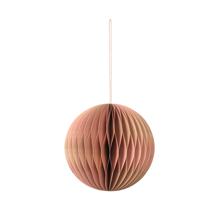 Broste-Copenhagen-Christmas-Ball-Pendentif de décoration-13-cm-indian-tan-dusty-pink