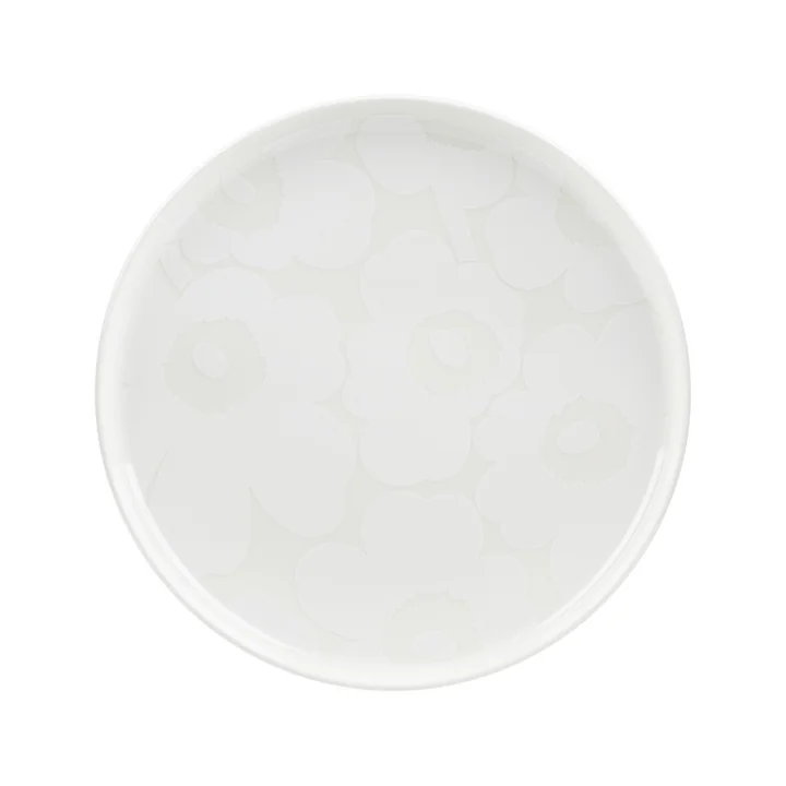 Marimekko - Oiva Unikko Assiette, Ø 25 cm, blanche