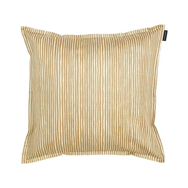 Marimekko - Varvunraita housse de coussin, 50 x 50 cm, blanc naturel / or