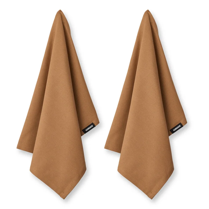 Torchons en coton bio, 45 x 70 cm, tabacco (lot de 2) de Humdakin