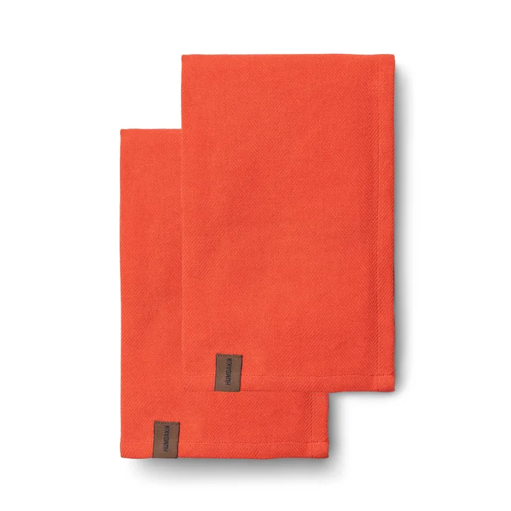 Torchons en coton bio, 45 x 70 cm, red grape (lot de 2) de Humdakin