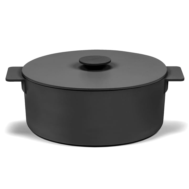 Serax - Surface Marmite en fonte avec couvercle, 5,5 litres, noir