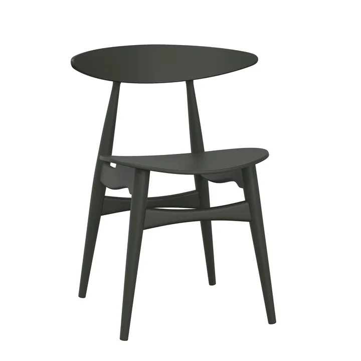 Carl Hansen - CH33T, hêtre / hêtre laqué vert soft