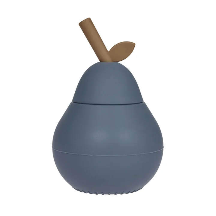 OYOY - Tasse à poire avec paille, bleu