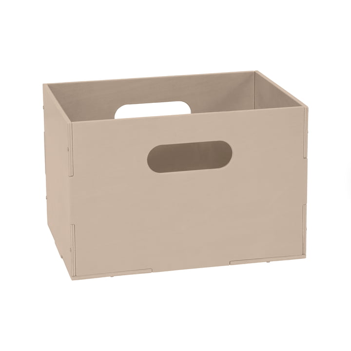 Nofred - Boîte de rangement, 33,5 x 22 x 24 cm, beige