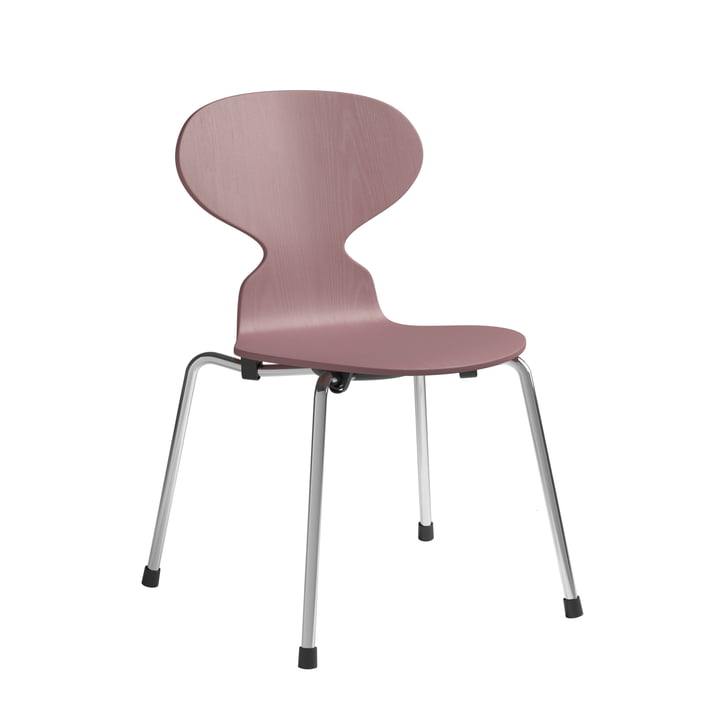 Ant Chaise pour enfant de Fritz Hansen dans la version wild rose / chrome