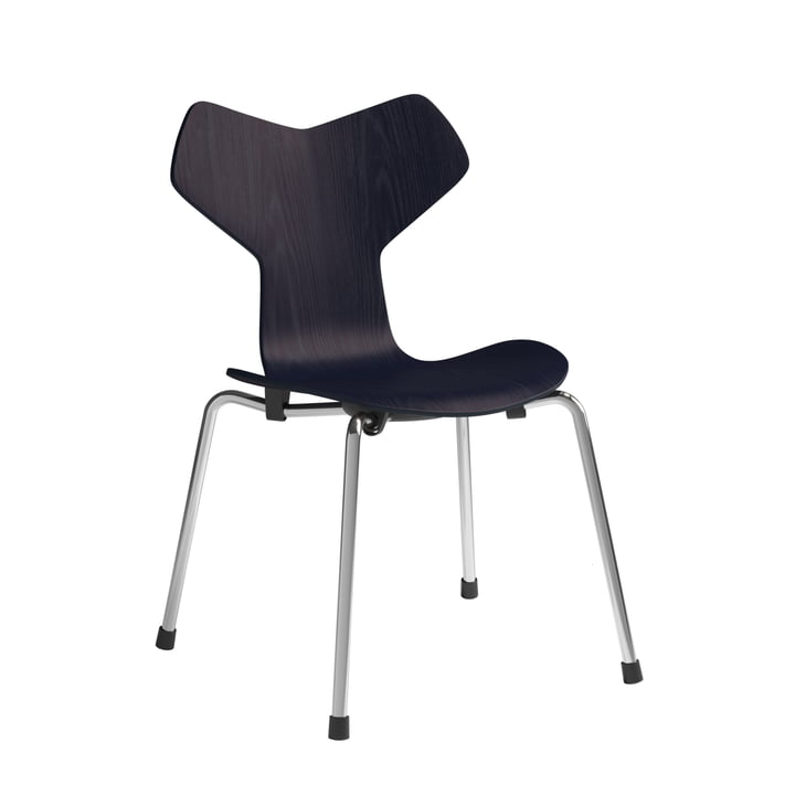 Grand Prix Chaise pour enfant de Fritz Hansen dans la version midnight blue / chrome