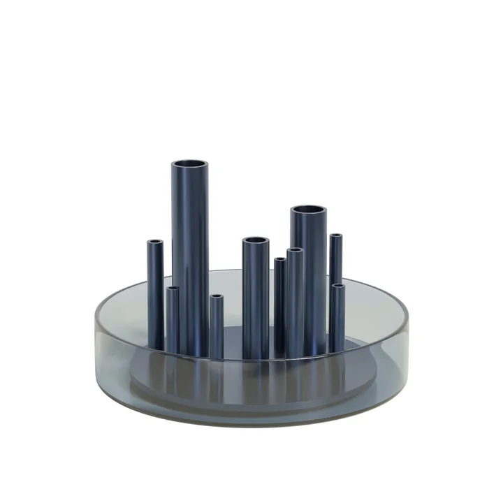 Ikeru Vase Low de Fritz Hansen dans la couleur dusk blue