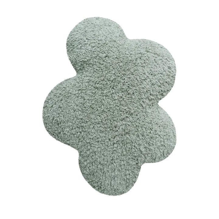 Coussin de sol Wolke de Lorena Canals dans la couleur blue sage