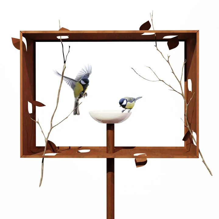 Frederik Roijé - Frame Mangeoire pour oiseaux, corrosion brown