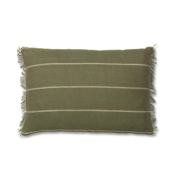 Calm Coussin, 40 x 60 cm, olive / blanc cassé de Ferm Living