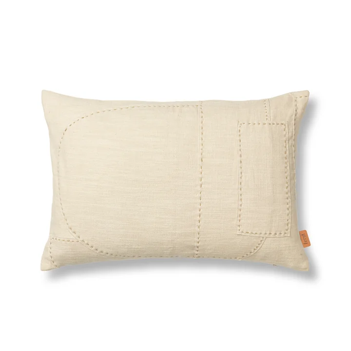 Ferm Living - Darn Coussin, 40 x 60 cm, naturel