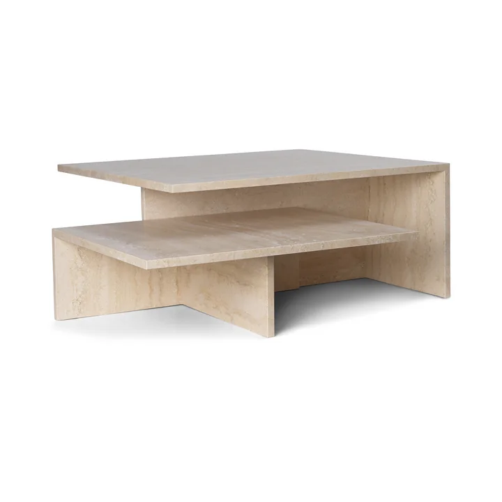 Distinct Grande Duo Table basse, pierre de travertin de Ferm Living