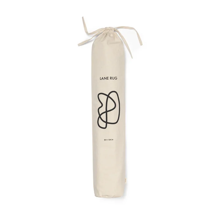 Ferm Living - Lane Tapis, 70 x 105 cm, blanc cassé / chocolat