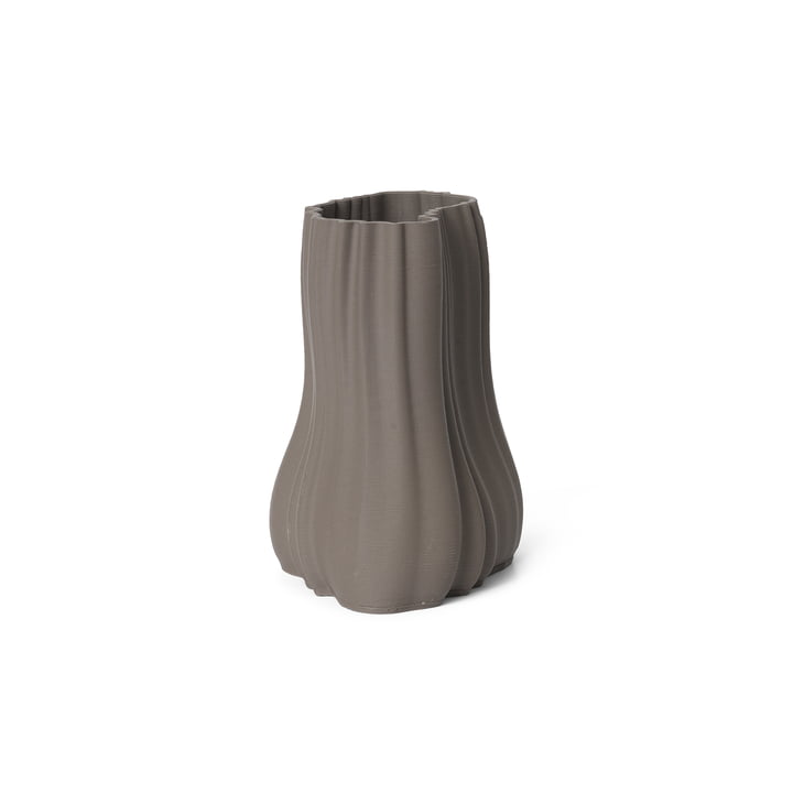 Moire Vase, H 20 cm, anthracite de ferm Living