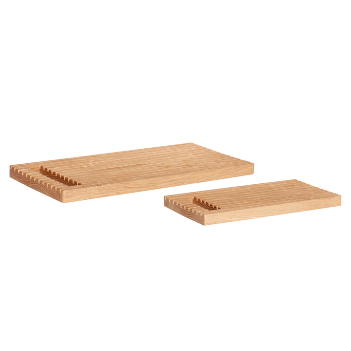 Hübsch Interior - Alley Planches à découper, chêne (lot de 2)