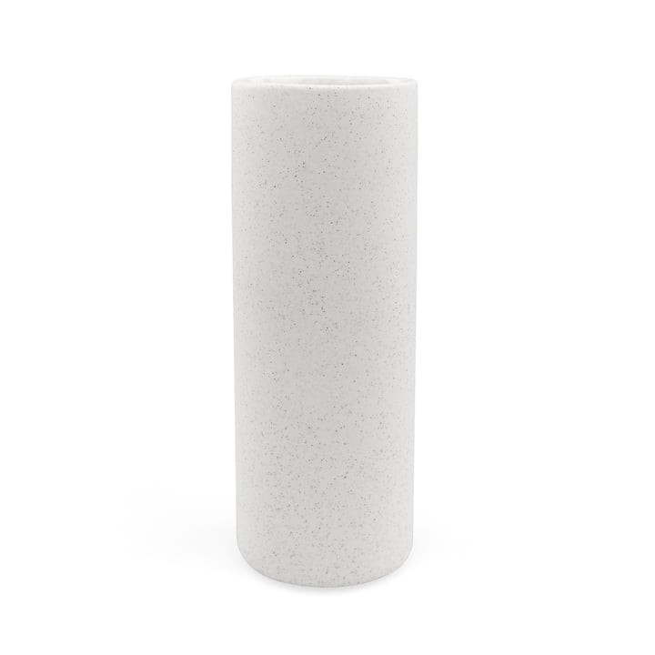 Nuuck - Vase en céramique Ø 8,5 x H 23 cm, speckled white