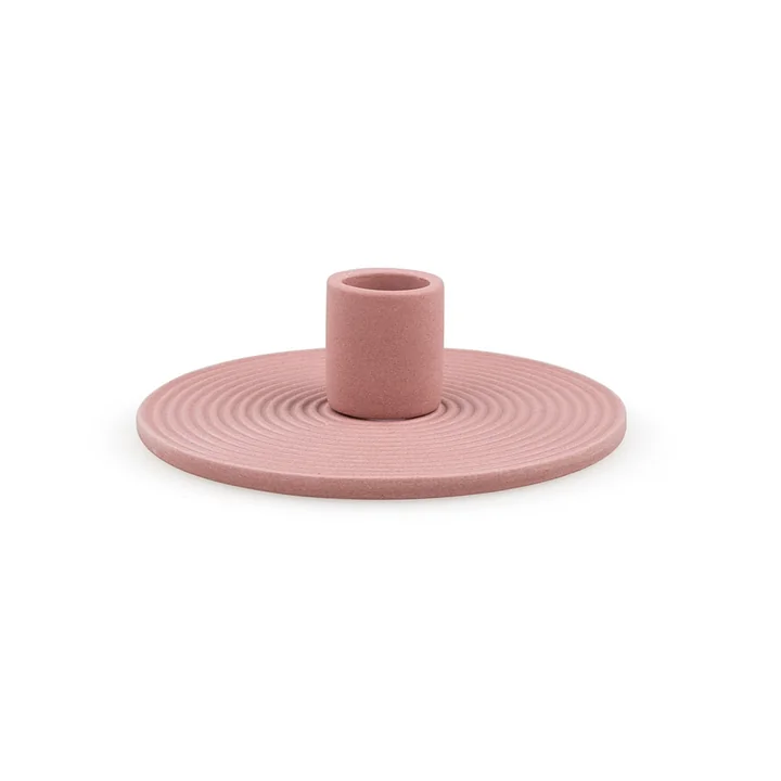 Nuuck - Bougeoir en céramique Ø 12 x H 3,5 cm, ochre red