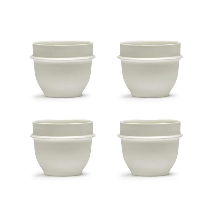 Dune Tasse à expresso by Kelly Wearstler, Albâtre / blanc (set de 4) de Serax