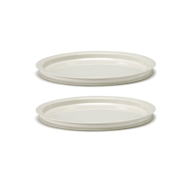 Dune Assiette by Kelly Wearstler, Ø 23 cm, albâtre / blanc (set de 2) de Serax