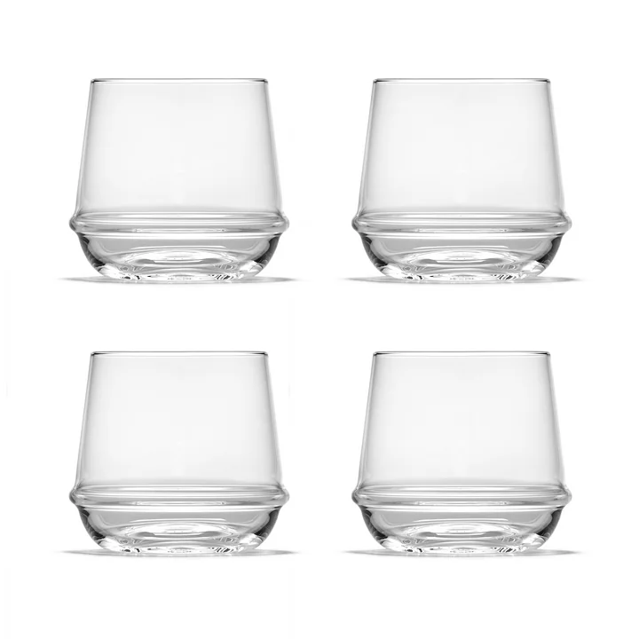 Dune Verre à whisky by Kelly Wearstler, clair (set de 4) de Serax