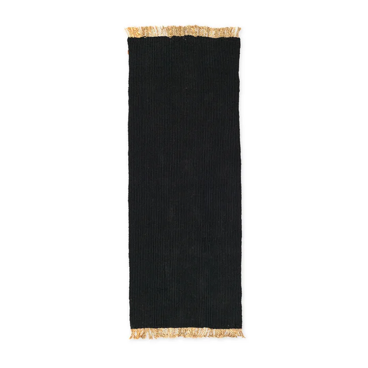 Ferm Living - Block Runner, 80 x 200 cm, noir / naturel