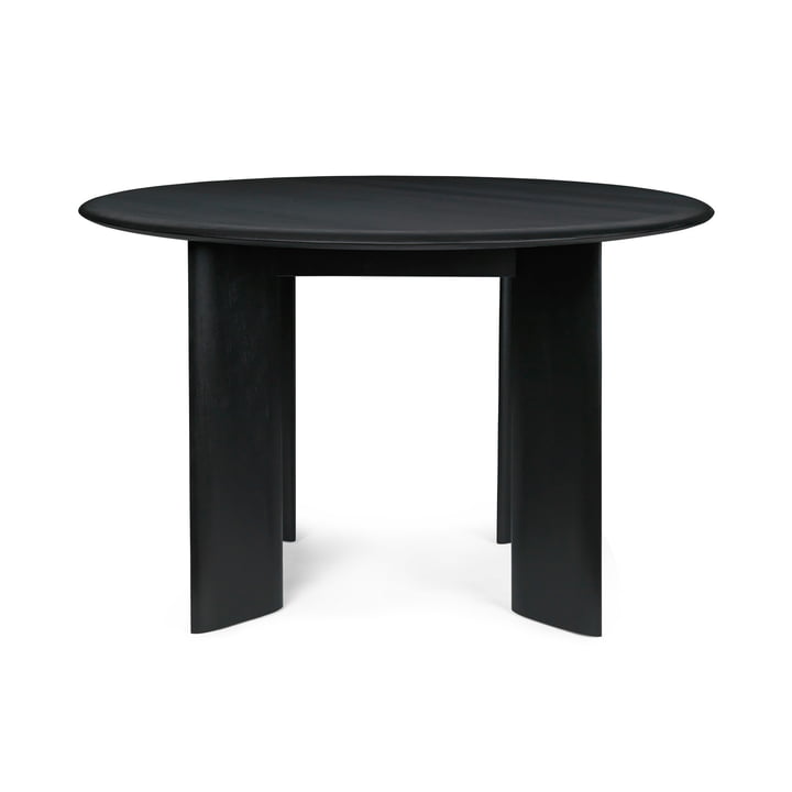 ferm Living - Bevel Table, Ø 117 x H 73 cm, hêtre huilé noir