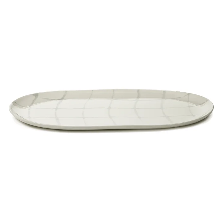 Serax - Zuma Plateau de service by Kelly Wearstler, 46 x 27 cm, Salt / blanc