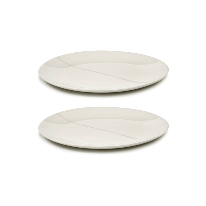 Zuma Assiette by Kelly Wearstler, Ø 23 cm, Salt / blanc (set de 2) de Serax