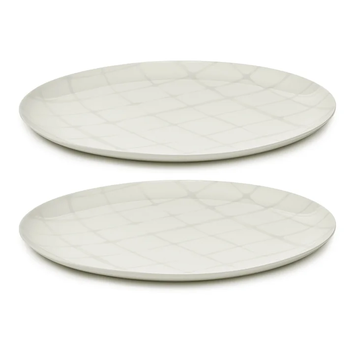 Zuma Assiette by Kelly Wearstler, Ø 33 cm, Salt / blanc (set de 2) de Serax
