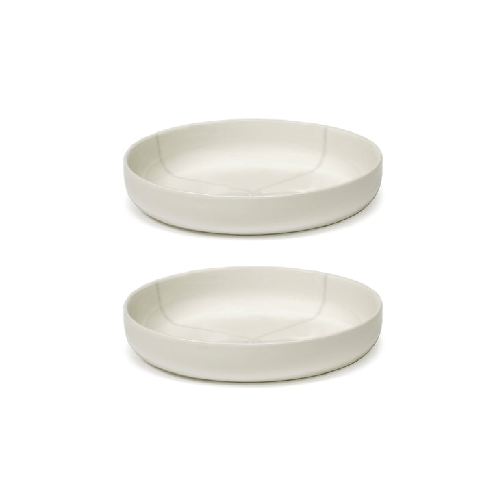 Zuma Assiette creuse by Kelly Wearstler, Ø 20,5 cm, Salt / blanc (set de 2) de Serax