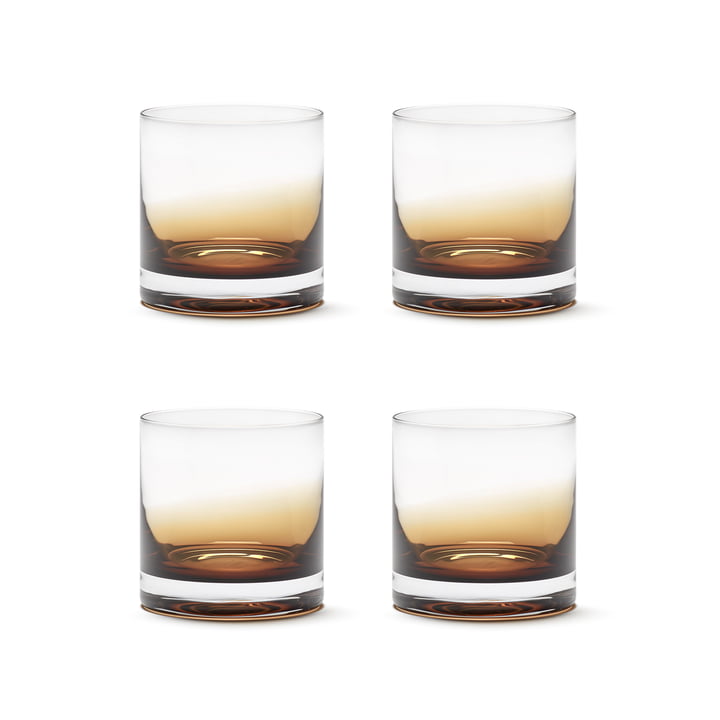 Zuma Verre à whisky by Kelly Wearstler, ambre (set de 4) de Serax