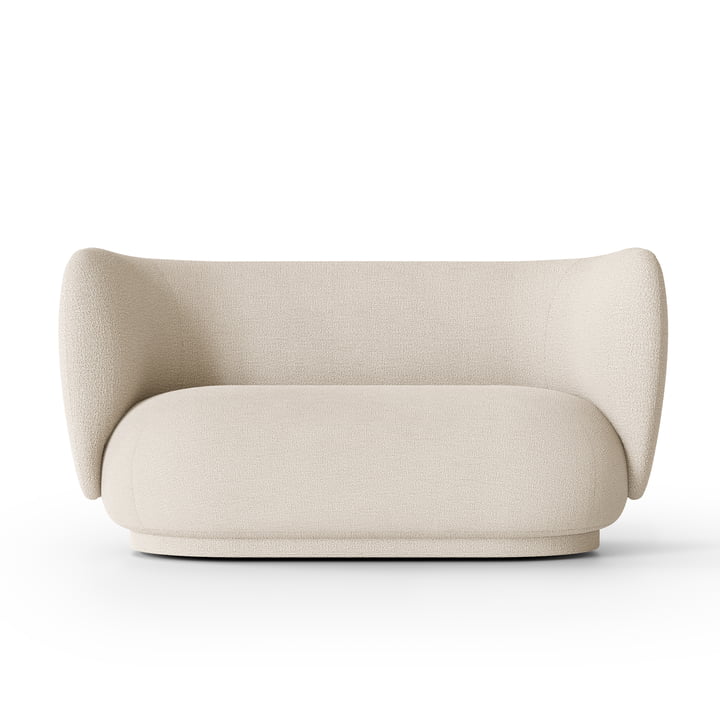 ferm Living - Rico Canapé, 2 places, off-white ( Bouclé )