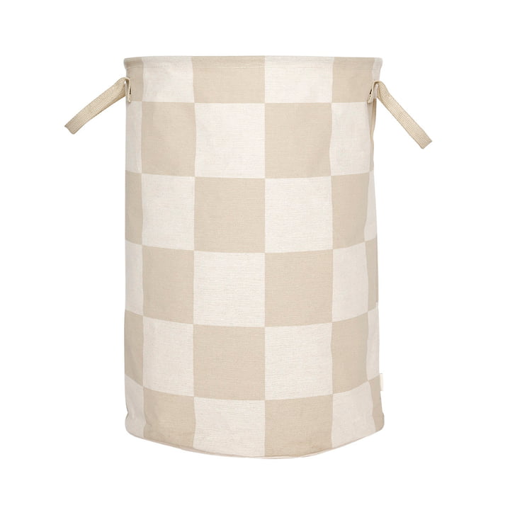 OYOY - Chess Panier de rangement, ⌀ 38 cm, clay /offwhite