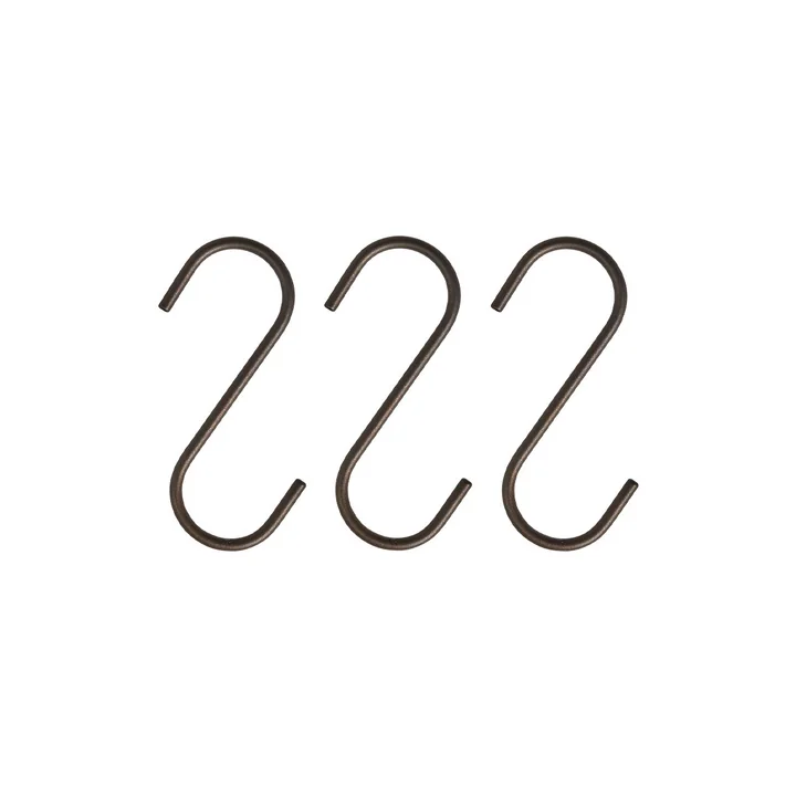 OYOY - Pieni S Crochet, brown brass (set de 3)