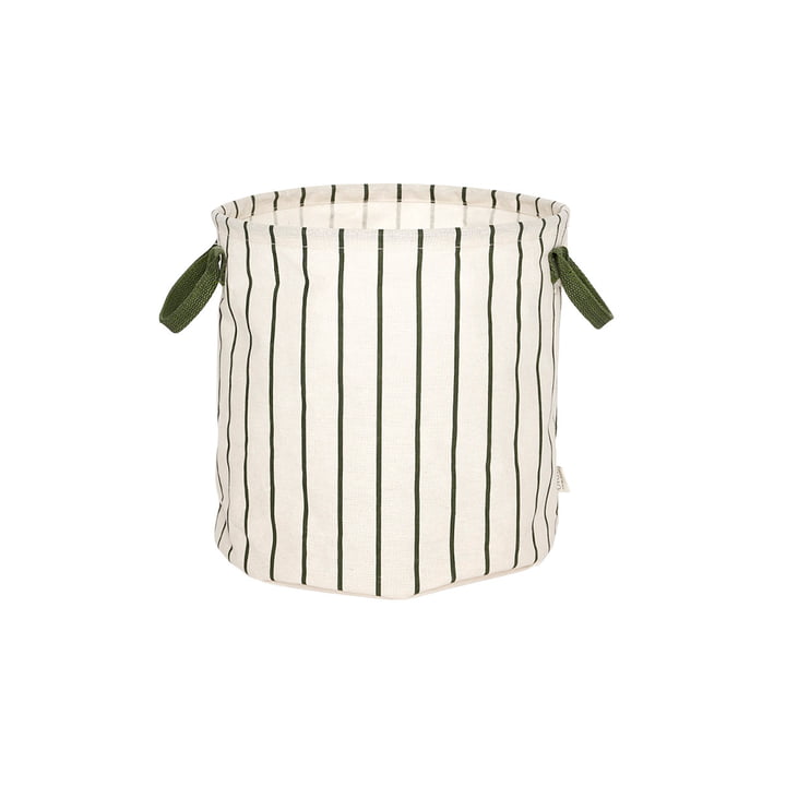 OYOY - Raita Panier de rangement, ⌀ 32 cm, green /offwhite