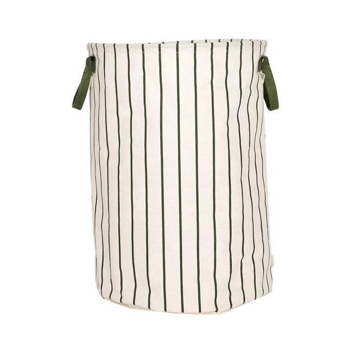 OYOY - Raita Panier de rangement, ⌀ 38 cm, green /offwhite