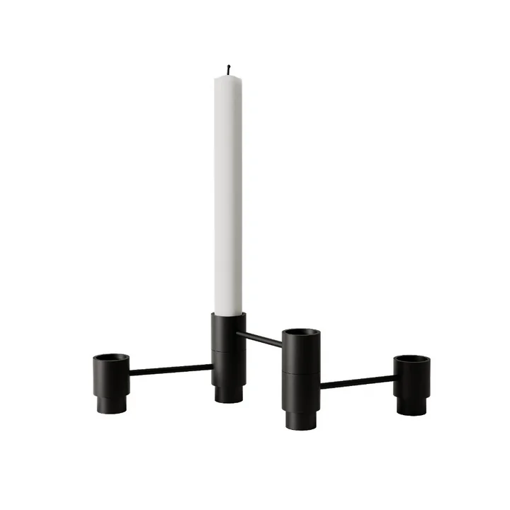 Bougeoir Structure, noir de Nichba Design