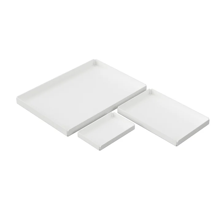 Plateau, blanc (set de 3) de Nichba Design