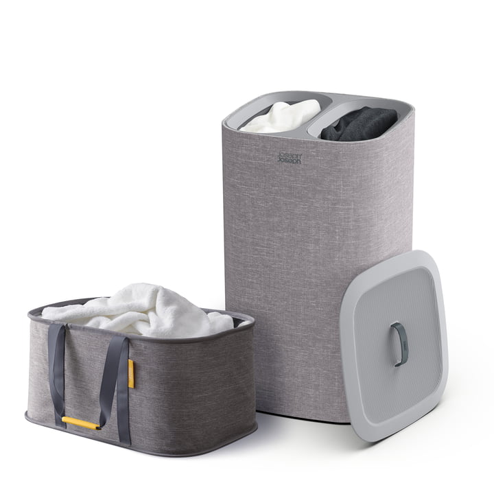 Joseph Joseph - Love your Laundry Set, Tota Trio 60L et Hold-All Panier à linge pliable, gris