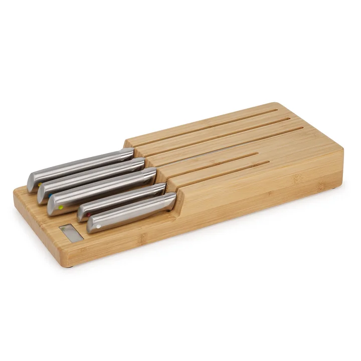 Elevate Rangement des couteaux avec couteaux, acier inoxydable / bambou (5 pièces) de Joseph Joseph