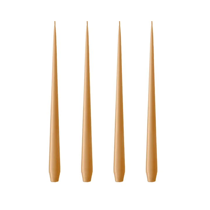 ester & erik - Bougie pointue, 24 cm, No. 27, almond butter / matt (set de 4)