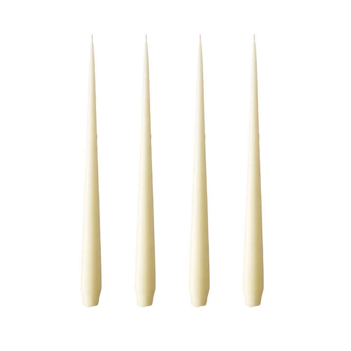 ester & erik - Bougie pointue, 24 cm, No. 17, buttermilk / matt (set de 4)