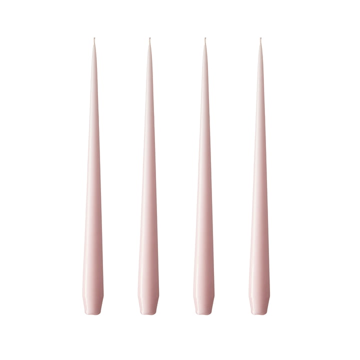 ester & erik - Bougie pointue, 24 cm, No. 38, rose quartz / matt (set de 4)