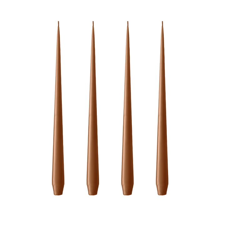 ester & erik - Bougie pointue, 24 cm, No. 23, raw toffee / matt (set de 4)