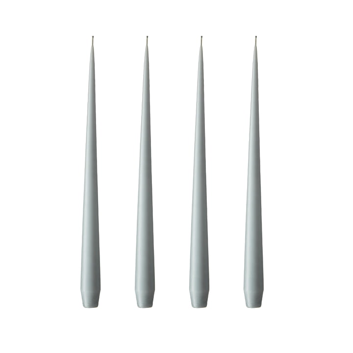 ester & erik - Bougie pointue, 24 cm, No. 71, concrete / matt (set de 4)