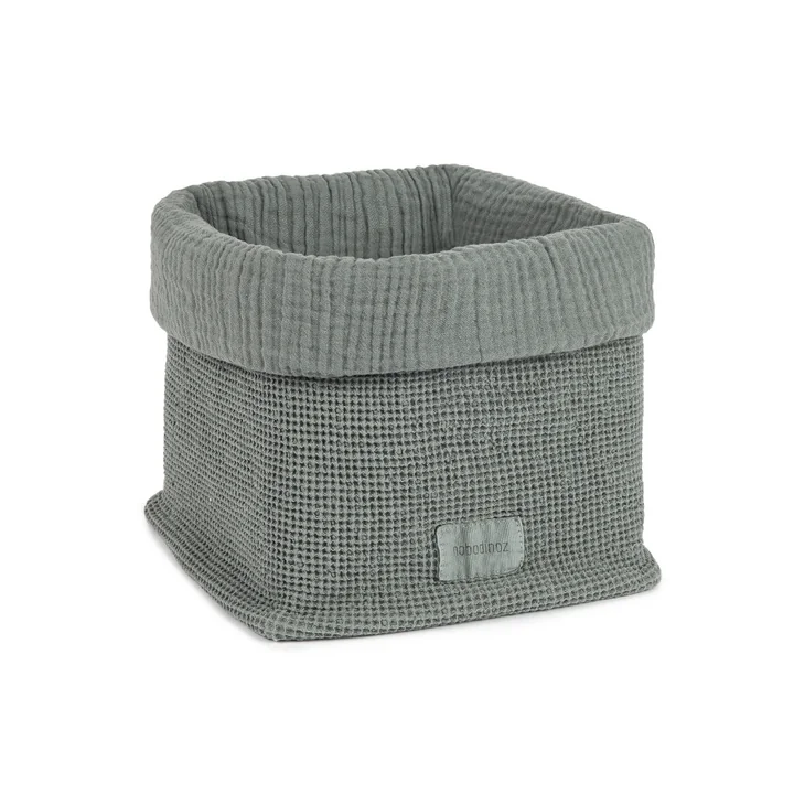 Nobodinoz - Wabi Sabi Panier, 18 x 20 cm, azur