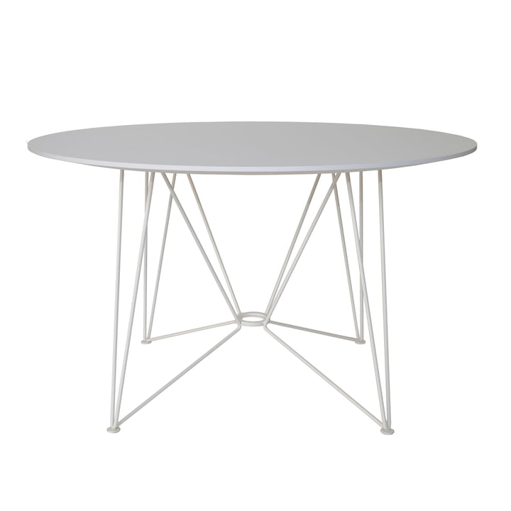 The Ring Table, H 74 x Ø 120 cm, HPL blanc de Acapulco Design